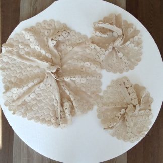 Rounded Crochet  coffee Table cover, set of 3