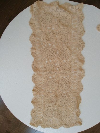 Crochet Coffee Table Cover, Set of 3, Rectangle - Image 5