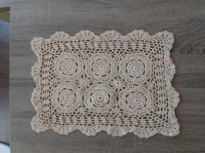 Crochet Coffee Table Cover, Set of 3, Rectangle - Image 2